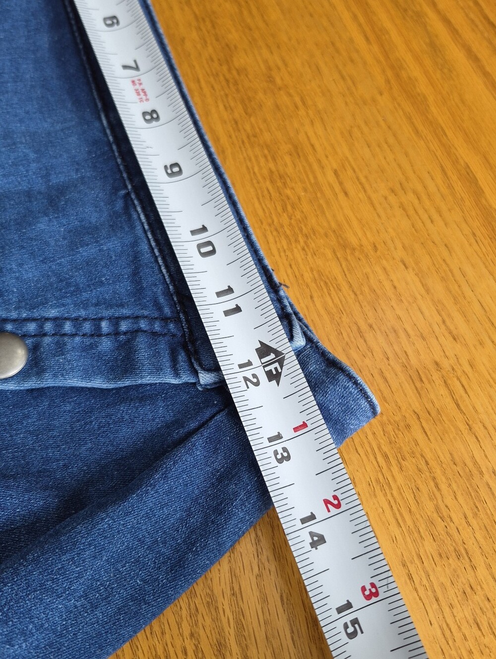 Free People Notched Denim Mini Skirt Size 8 - Picture 9 of 10
